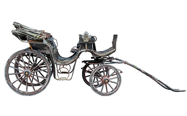 istock Horse drawn carriage isolated on white backhround 500230746