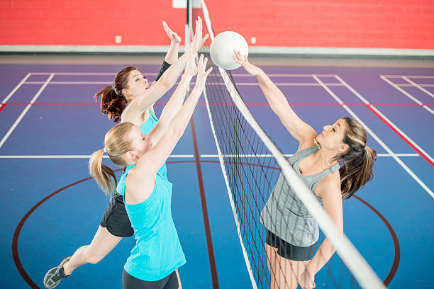 istock Spiking a Ball Over the Net 500230952