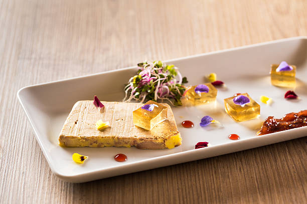 terrina di foie gras - foie gras goose meat liver pate foto e immagini stock