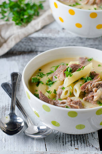 istock Chicken cream soup with pasta 500234793