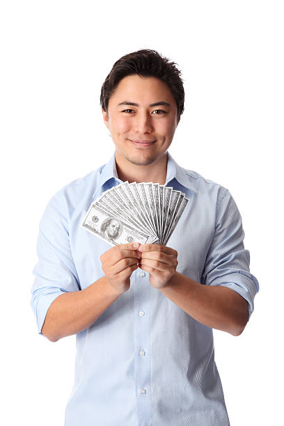 istock Attractive man with money 500235511