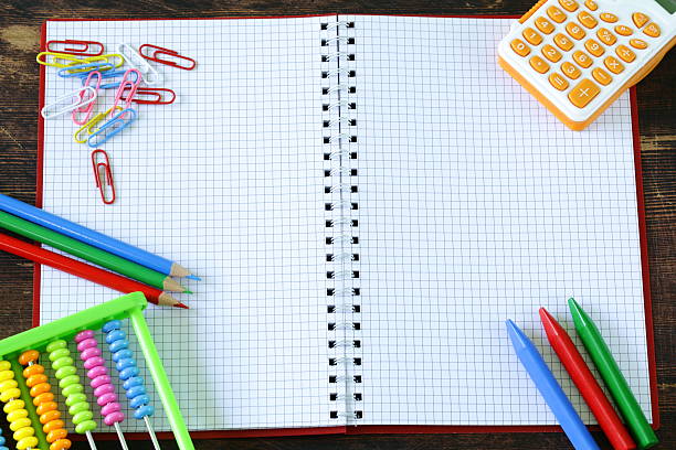 istock Back to school concept, school stationery multicolored pencils and notebooks 500237101