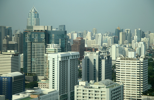 Buildings background,bangkok cityscape