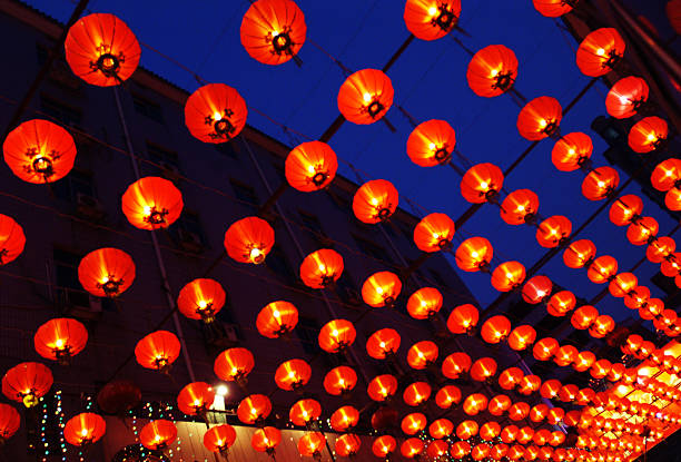 linterna, año nuevo chino - lii ping fotografías e imágenes de stock