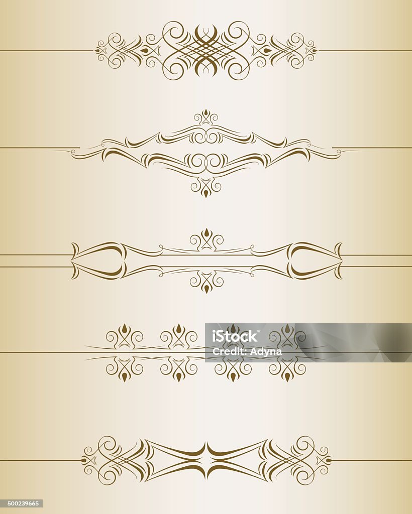 Page Ruling Styles Page Rule Assortment Stock Illustration - Download Image Now - Brown ...