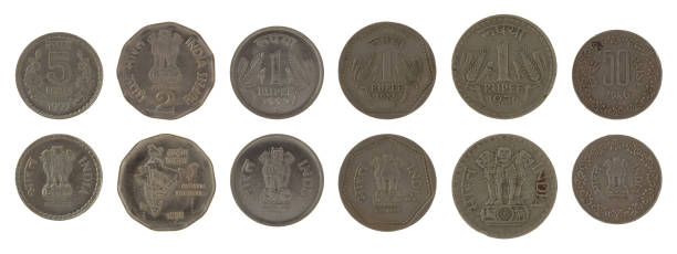 istock Indian Coins Isolated on White 500239817