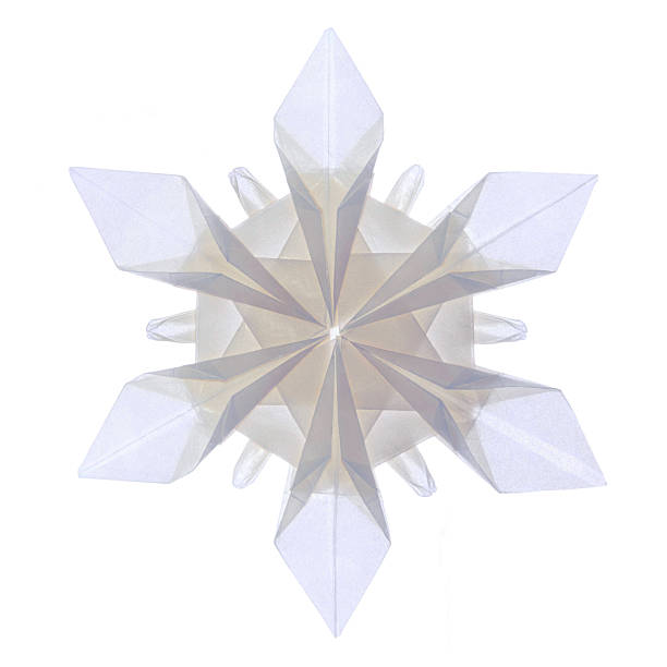 istock Origami snowflakes 500250980
