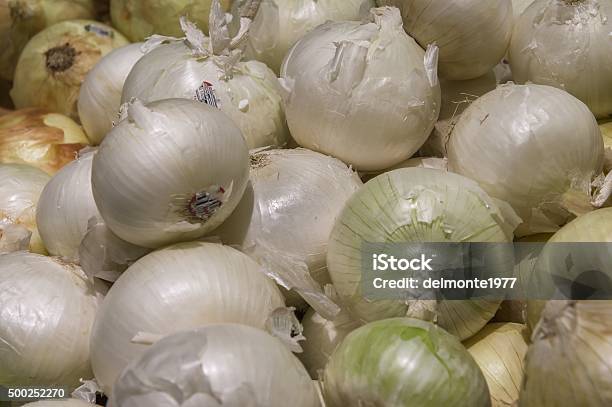 Yellow Onions Stock Photo - Download Image Now - 2015, Backgrounds, Brown