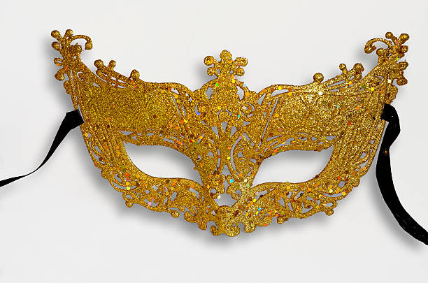 istock Golden carnival mask 500253042