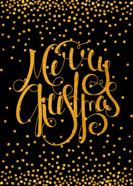 istock Gold calligraphic inscription Merry Christmas. 500253480