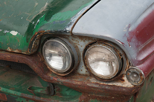 istock Old vintage car lights 500253778
