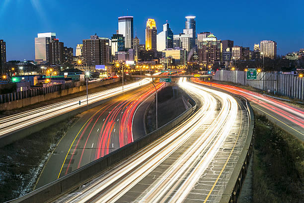 istock Minneapolis 35W, Skyline and Lightrails at Sunset 500254798