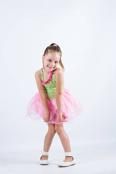 istock Little ballerina child smiling 500255311