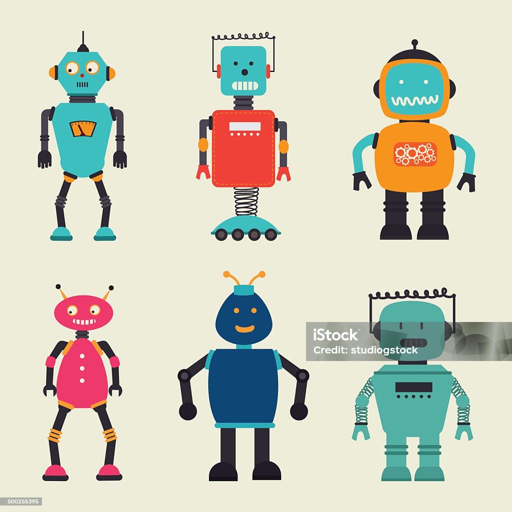 Robot design Robot design over beige background, vector illustration Astronaut stock vector