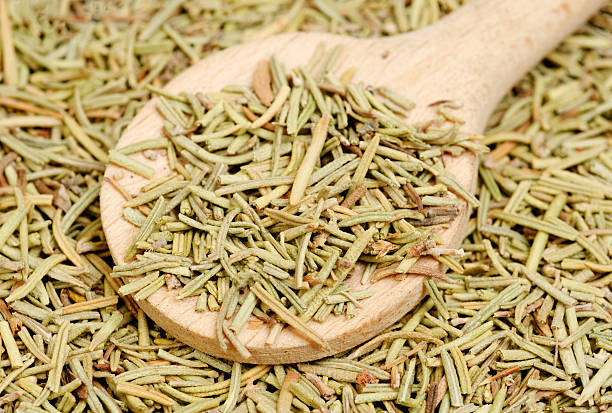 istock rosemary in wooden spoon and over as background 500255491