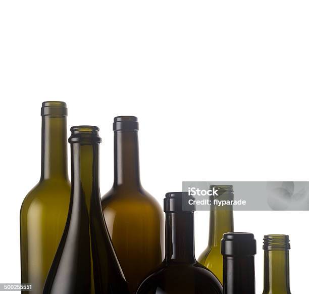 Empty Wine Bottles Stock Photo - Download Image Now - Alcohol - Drink, Arrangement, Blank