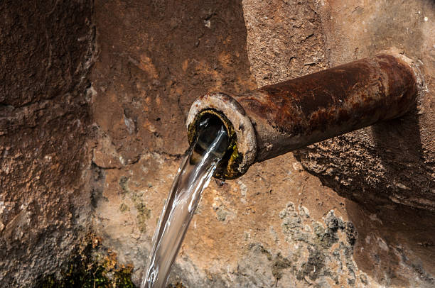 istock Old fountain dropping water 500255674