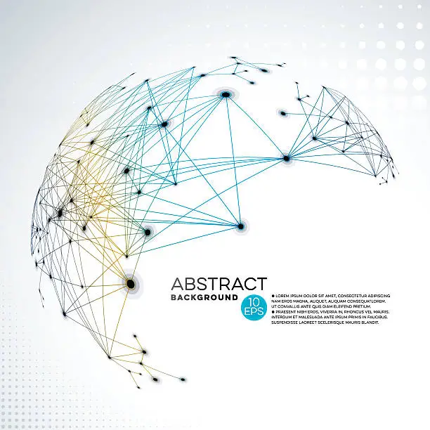 Vector illustration of Abstract Global Network Background