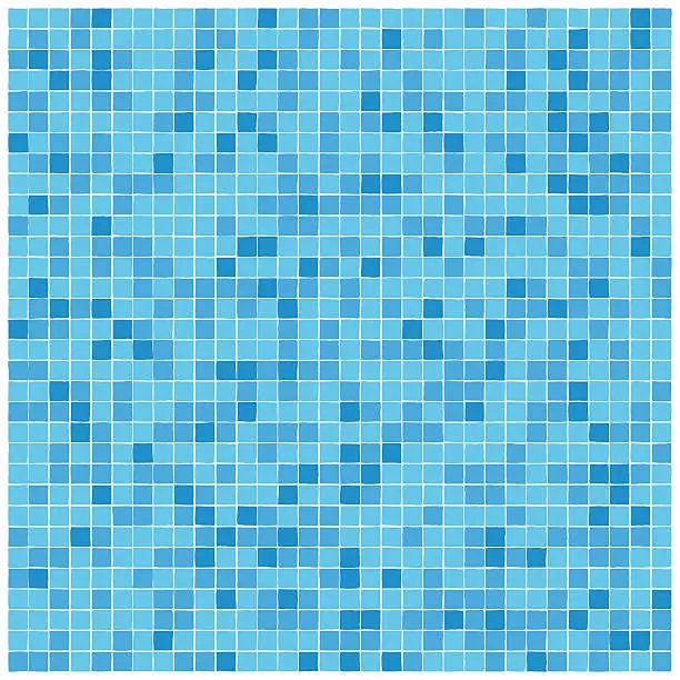 Vector illustration of Blue mosaic tiles pattern