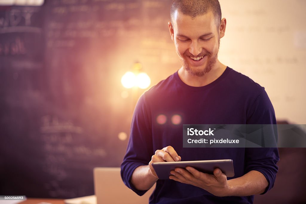 Business einfach gemacht durch drahtlose Technologie - Lizenzfrei Tablet PC Stock-Foto