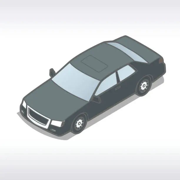 Vector illustration of Isometric Auto Illustration