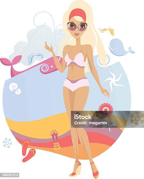 Summer Outfit Stock Illustration - Download Image Now - Adult, Animal Shell, Arts Culture and Entertainment