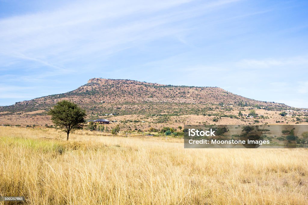 Rorke's Drift in KwaZulu-Natal, South Africa Shiyane Mountain, over which the Zulu army travelled in order to attack Rorke's Drift on the Natal side of the Natal-Zululand border during the Anglo-Zulu War of 1879. 19th Century Style Stock Photo