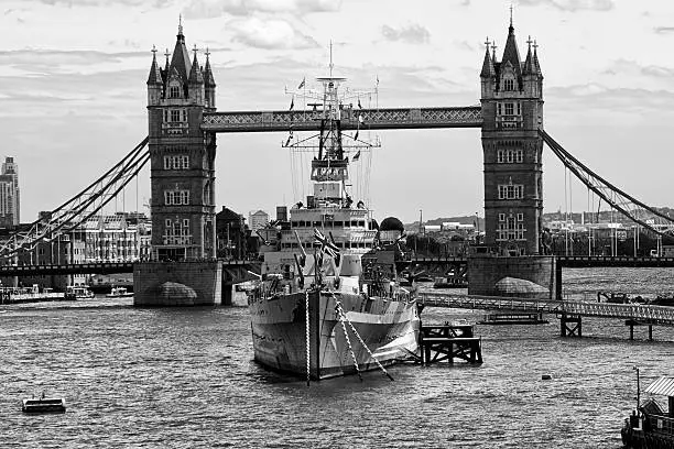 Photo of HMS Belfast & Tower Bridge