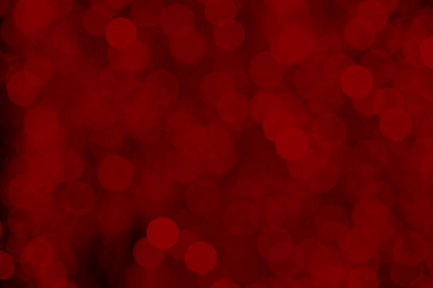 istock Red  Chrismas lights bokeh background 500259370
