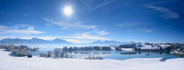 istock panorama landscape in Bavaria at winter 500259672