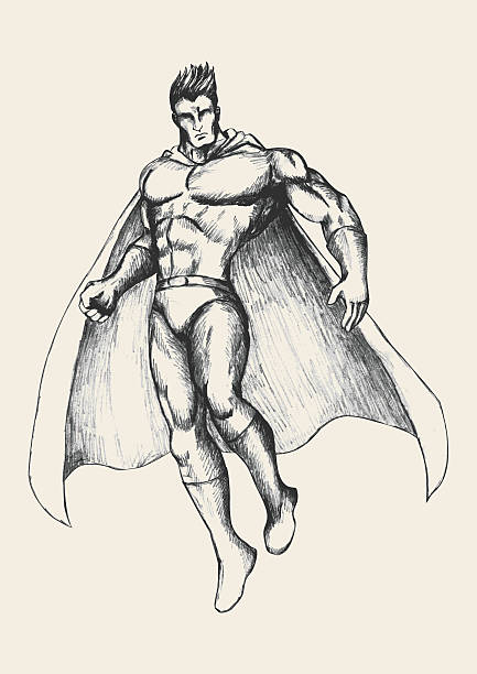 Ilustración de Superhéroe y más Vectores Libres de Derechos de Superhéroe -  Superhéroe, Dibujar, Croquis - iStock