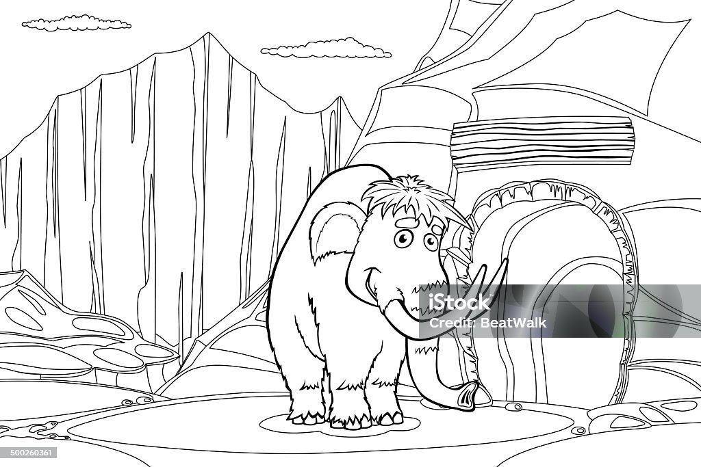 Mammoth cave cerca - arte vectorial de Cueva libre de derechos