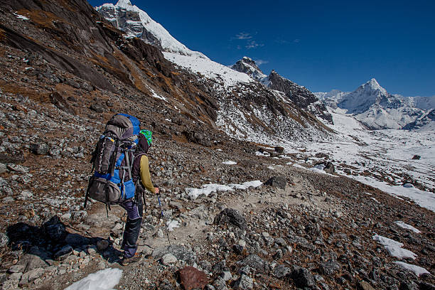 istock Hiking in Himalaya mountains 500261278
