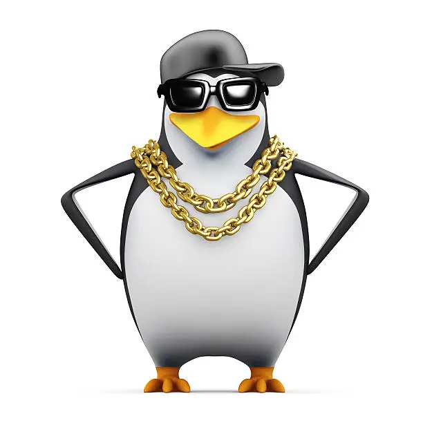 Photo of 3d Rapper penguin hands on hips