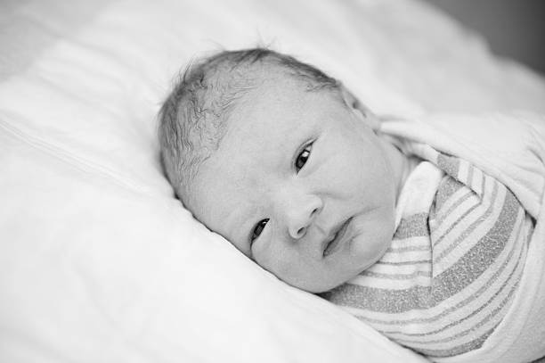istock Swaddled Newborn Boy 500262037