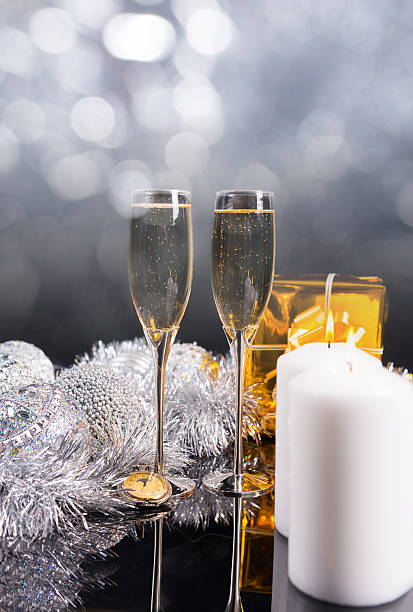 istock Champagne with Candles, Gifts and Decorations 500262074