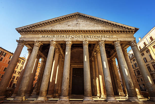 пантеон в риме, италия - architecture italian culture pantheon rome church стоковые фото и изображения