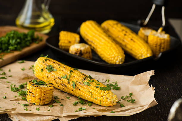 istock Grilled Corn on the cob with Chili, Cilantro, and Lime 500264836