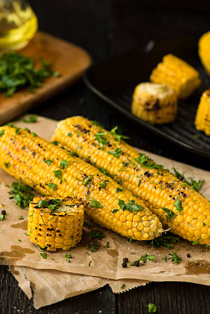 istock Grilled Corn on the cob with Chili, Cilantro, and Lime 500264934