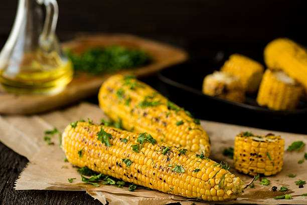 istock Grilled Corn on the cob with Chili, Cilantro, and Lime 500265278