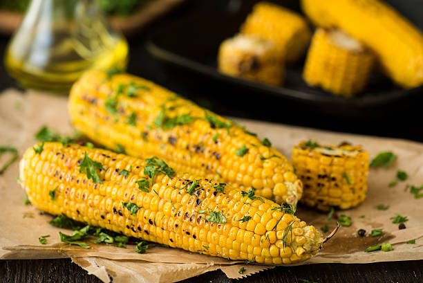 istock Grilled Corn on the cob with Chili, Cilantro, and Lime 500265562