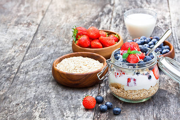 istock fresh yogurt with oat flakes and berries 500266084