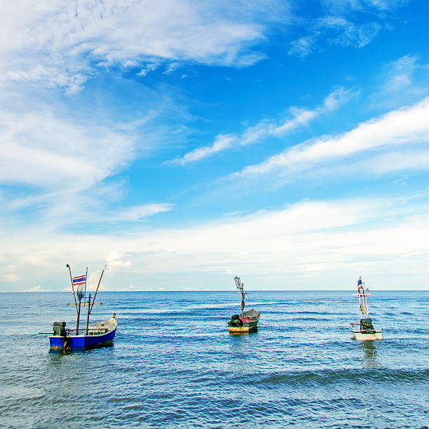 fishing boat on the sea, Hua-Hin , Thailand