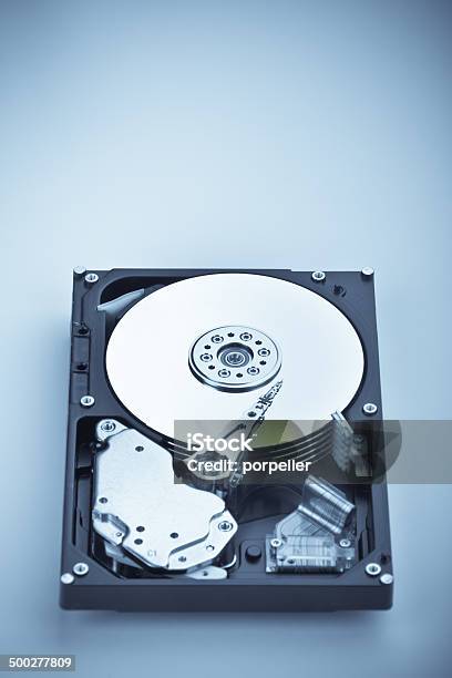 Hdd On Blue Vertical Stock Photo - Download Image Now - Accessibility, Backup, Blue