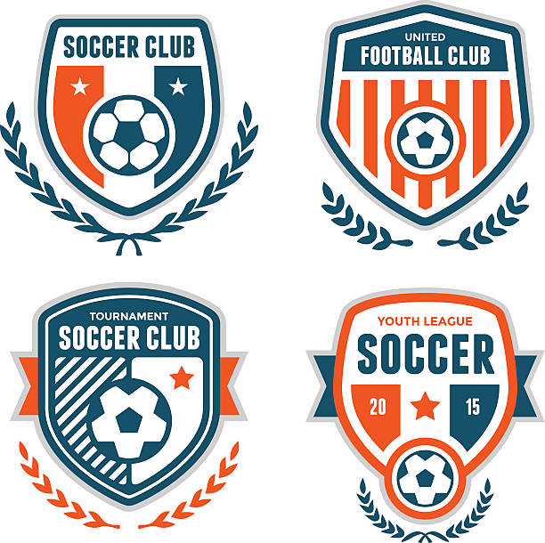 Soccer crests vector art illustration