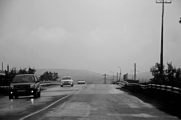 istock Wide highway and landscape. North Caucasus travel. 500280923