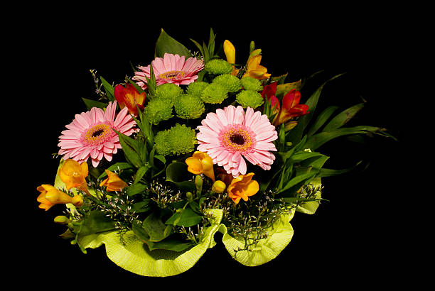 Flowers in a vase. Selective focus.