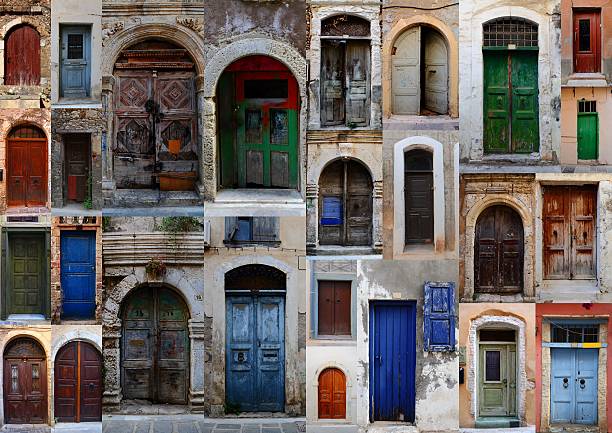 istock Collection of weathered doors 500281205