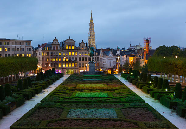 istock Brussels old town cityscape at night 500281353