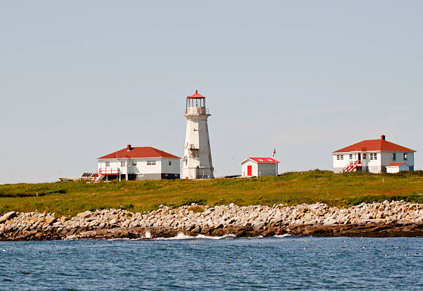 Machias Seal Island Lighthouse stock photo